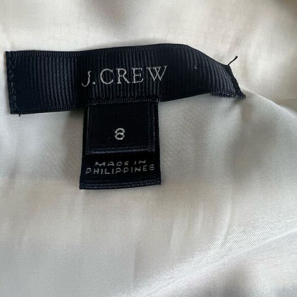 J. Crew Womens Black And Cream Striped Boat Neck Cap Sleeve Midi Sheath Dress - Picture 9 of 9